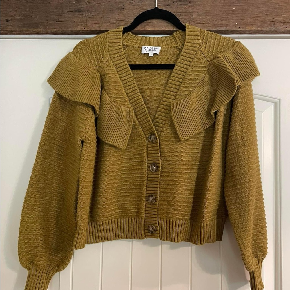 Crosby cropped button down sweater (size s)